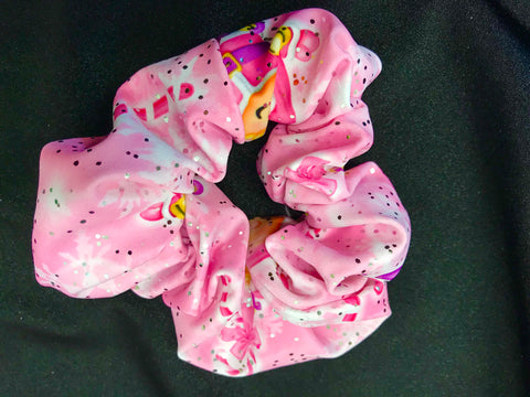 Pink Santa scrunchie